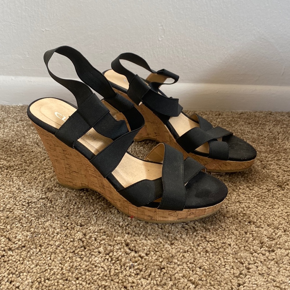 Chinese Laundry Cork Wedges, Size 8